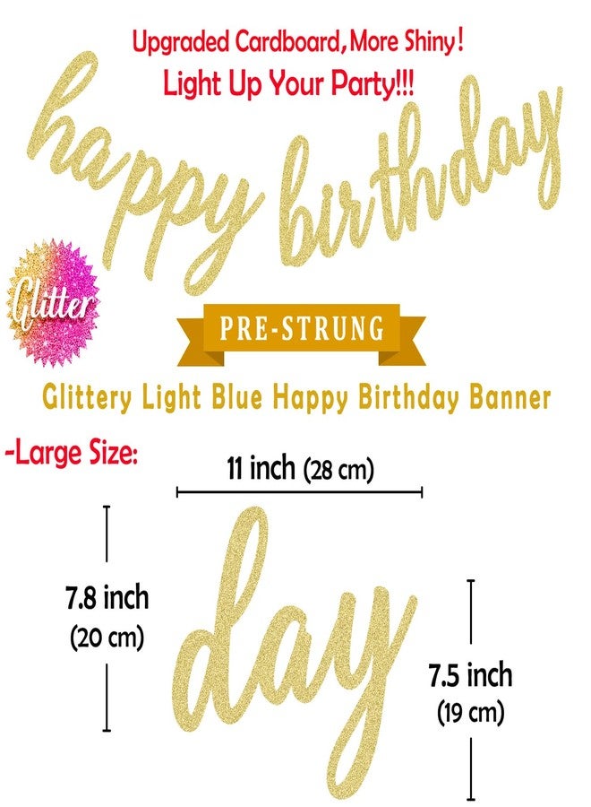 Aonor Happy Birthday Decorations - Gold Happy Birthday Banner and Paper Tassel Garland for Sage Green Birthday Party Decorations - Image 2